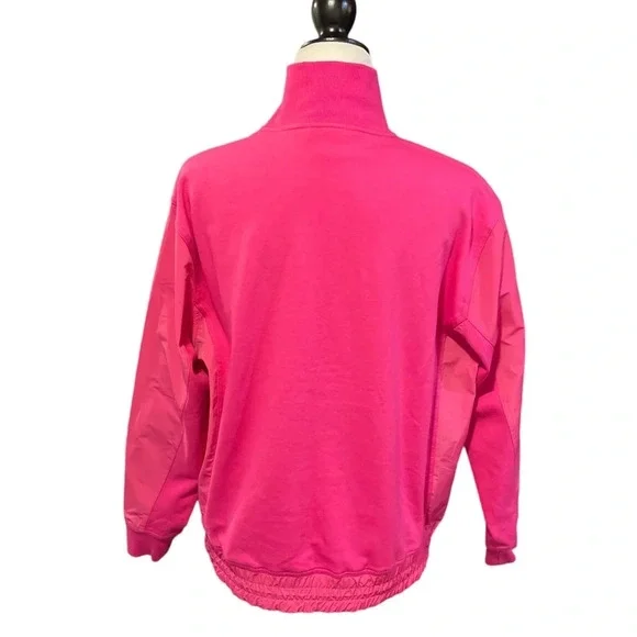 Athleta (Spring 2023) Triumph Hybrid Half Zip Sweatshirt Salvia Pink Small